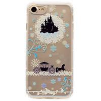 For iPhone 7 Plus 7 6s Plus 6 Plus 6S 6 TPU Material Carriage Pattern Winter White Series Cushion Phone Case