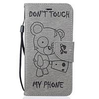 For iPhone 7 Case / iPhone 6 Case / iPhone 5 Case Wallet / Card Holder / with Stand / Embossed / Pattern Case Full Body Case Cartoon Hard