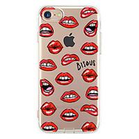 For Apple iPhone 7 7Plus 6S 6Plus Case Cover Red Lips Pattern HD TPU Phone Shell Material Phone Case