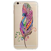 For Apple iPhone 7 7Plus 6S 6Plus Case Cover Feather Pattern HD TPU Phone Shell Material Phone Case