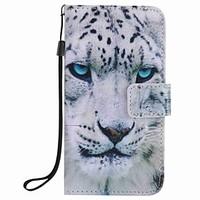 For Samsung Galaxy A5 (2016) A3 (2016) Case Cover White Leopard Painting PU Phone Case