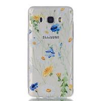 For Samsung Galaxy J7 J5 J3 J1 (2016) Chrysanthemum Pattern High Permeability TPU Material Phone Case