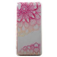 For Sony Xperia XA Case Cover Pink Full Flower Pattern Painted TPU Material Phone Case