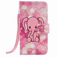 For Samsung Galaxy J7 J5 (2016) J3 (2016) J1 (2016) Case Cover Pink Elephant Painting PU Phone Case J5 J3 G360 G530