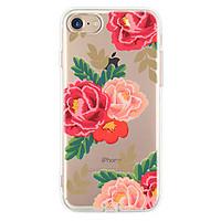 For Apple iPhone 7 7Plus 6S 6Plus Case Cover Peony Pattern HD TPU Phone Shell Material Phone Case