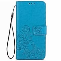 For Asus Zenfone 2 Max ZC550K Card Holder / Wallet / with Stand / Auto Sleep/Clover Pattern Case Full Body Case Mandala Hard PU Leather Other