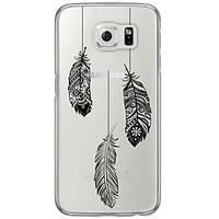 For Samsung Galaxy S7 S7 Edge Feathers Pattern Soft Ultra-thin TPU Back Cover S4 S5 S6 S6 Edge S6 Edge Plus