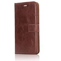 For Card Holder / Wallet / with Stand Case Full Body Case Solid Color Hard Genuine Leather AppleiPhone 7 Plus / iPhone 7 / iPhone 6s