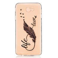 For Samsung Galaxy J7 Prime J5 Prime J710 J510 J5 J310 J3 TPU Material 8 Word Feathers Pattern Painting Phone Case