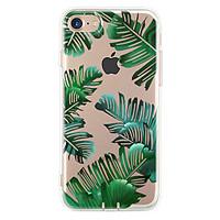 For Apple iPhone 7 7Plus 6S 6Plus Case Cover Green Leaves Pattern HD TPU Phone Shell Material Phone Case