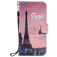 For iPhone 7Plus 7 6s Plus 6Plus 6S 6 SE 5s 5 PU Leather Material Eiffel Tower Embossed Protective Cover