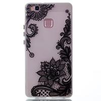 For Huawei P9 Lite P8 Lite Case Cover Diagonal Flowers Pattern Painted TPU Material Luminous Phone Case