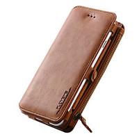 For iPhone 7 7 Plus Case Card Holder Wallet with Stand Case Full Body Case Solid Color Hard Genuine Leather iPhone 6s 6Plus SE 5S 5