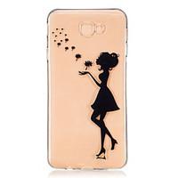 For Samsung Galaxy J7 Prime J5 Prime J710 J510 J5 J310 J3 TPU Material Girl Pattern Painting Phone Case