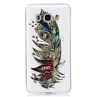 For Samsung Galaxy 7 (2016) J7 J5 (2016) Cover Case Glow in The Dark IMD Pattern Case Back Feathers Soft TPU forJ5 J3 J3 (2016) Galaxy Grand Prime