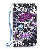 For Samsung Galaxy S7 Edge S7 S6 Edge S6 S5 S4 S3 Skull Pattern PU Leather Full Body Case with Stand and Card Slot