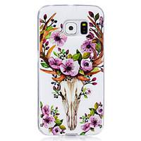 For Samsung Galaxy S7 edge S6 Cover Case Glow in The Dark IMD Pattern Case Back Plum deer Soft TPU for S7 S6 edge S5