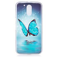 For Motorola MOTO G4 Case Cover Butterfly Pattern Luminous TPU Material IMD Process Soft Phone Case