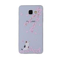 For Samsung Galaxy A8(2016) A8 A7 A5 A3 A510 A310 Case Cover Cherry Cat Painted Pattern TPU Material Phone Case