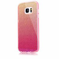 For Samsung Galaxy S7 S7Edge Solid Color Flashing Blue Light PC TPU Acrylic Triple Material Phone Case