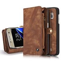 for samsung galaxy s7 edge s7 case cover genuine leather card holder w ...