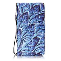 For Huawei P8lite P9 P9Lite Case Cover Blue Flowers Pattern Painting Card Stent PU Leather