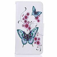 For iPhone 7 Case / iPhone 6 Case / iPhone 5 Case Card Holder / with Stand / Flip / Pattern Case Full Body Case Butterfly Hard PU Leather