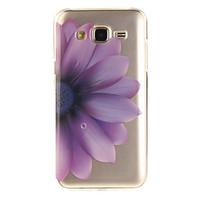 For Samsung Galaxy J5 J5(2016) J3 J3(2016) G530 Case Cover Purple Half Flower Pattern IMD Process Painted TPU Material Phone Case