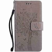 For Nokia Lumia 950 650 640 635 550 L435 Case Cover Embossed Trees and Cats PU Phone Case