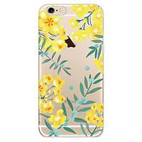 For Apple iPhone 7 7Plus 6S 6Plus Case Yellow Flower Pattern HD TPU Phone Shell Material Phone Case