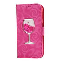 For Samsung Galaxy A3(2016) A5(2015) Case Cover Flowing Quicksand Liquid Wineglass Pattern PU Leather Case for A310 A510