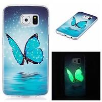 For Samsung Galaxy S7 edge S6 Cover Case Glow in The Dark IMD Pattern Case Back Butterfly Soft TPU for S7 S6 edge S5