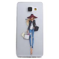For Samsung Galaxy A5 A3 (2016) Case Cover Fashion Girl Pattern High Permeability Painting TPU Material Phone Case
