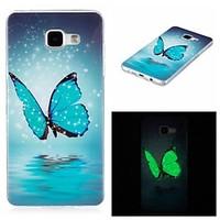 For Samsung Galaxy A3(2016) Cover Case Glow in The Dark IMD Pattern Case Back Butterfly Soft TPU for Samsung A5(2016)