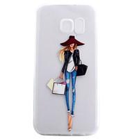 For Samsung Galaxy S7 S7edge Case Cover Fashion Girl Pattern High Permeability Painting TPU Material Phone Case