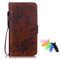 For Samsung Galaxy J5 J3 (2016) G530 Case Cover Butterfly Flower Pattern Card Stent PU Leather Embossing Phone Case And A Wire Winder