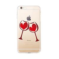 For IPhone 7 7Plus Translucent Pattern Case Back Cover Case Red Wine Glass Soft TPU for iPhone 6s 6 Plus iPhone 6s 6 iPhone 5s 5 5E 5C