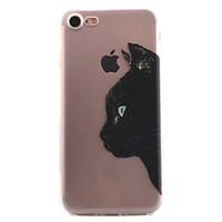 For iPhone 7 7 Plus 6S 6 Plus SE 5S Case Cover Black Cat Pattern High Permeability Painting TPU Material Phone Case
