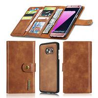 For Samsung Galaxy S7 Edge S7 Case Wallet Genuine Leather Case Solid Color