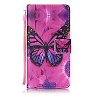 For Huawei P8lite P9 P9Lite Case Cover Butterfly Pattern Painting Card Stent PU Leather