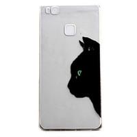For Huawei P9 P9Lite Case Cover Black Cat Pattern High Permeability Painting TPU Material Phone Case
