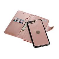 For iPhone 7 Case iPhone 7 Plus Case iPhone 6 Case Wallet Card Holder Mirror Case Full Body Case Solid Color Hard PU Leather for Apple