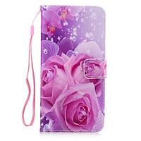 For iPhone 7 Plus 6 Plus 6S SE 5S 5 Flower Pattern PU Leather Full Body Case with Stand and Card Slot