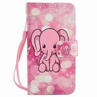 For Motorola G4 Play G4 Case Cover Pink Elephant Painted Lanyard PU Phone Case