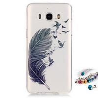 For Samsung Galaxy J7 J5(2016) G530 G360 Cover Case Feathers Pattern Painting IMD Technology Tpu Material Phone Shell And Dust Plug Combination