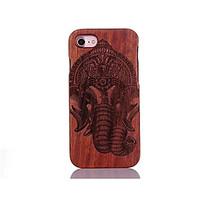 For Shockproof Embossed Pattern Case Back Cover Case Elephant Hard Pear Solid Wood for Apple iPhone 7 7 Plus 6s 6 Plus SE 5s 5