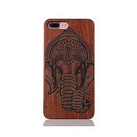 For Shockproof Embossed Pattern Case Back Cover Case Elephant Hard Rosewood and PC Combination for Apple iPhone 7 7 Plus 6s 6 Plus SE 5s 5