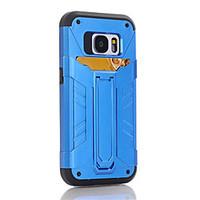 For Samsung Galaxy S7 Edge S7 Card Holder with Stand Case Back Cover Case Armor Hard PC