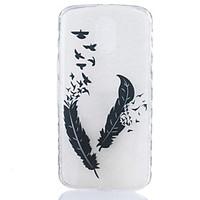 for motorola moto g4 plus case cover feathers pattern back cover soft  ...