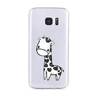 For Samsung Galaxy S7 Edge S6 Transparent Pattern Case Back Cover Case Cartoon Giraffe Soft TPU for S7 S6 edge plus S6 edge S6 Active S5 S4